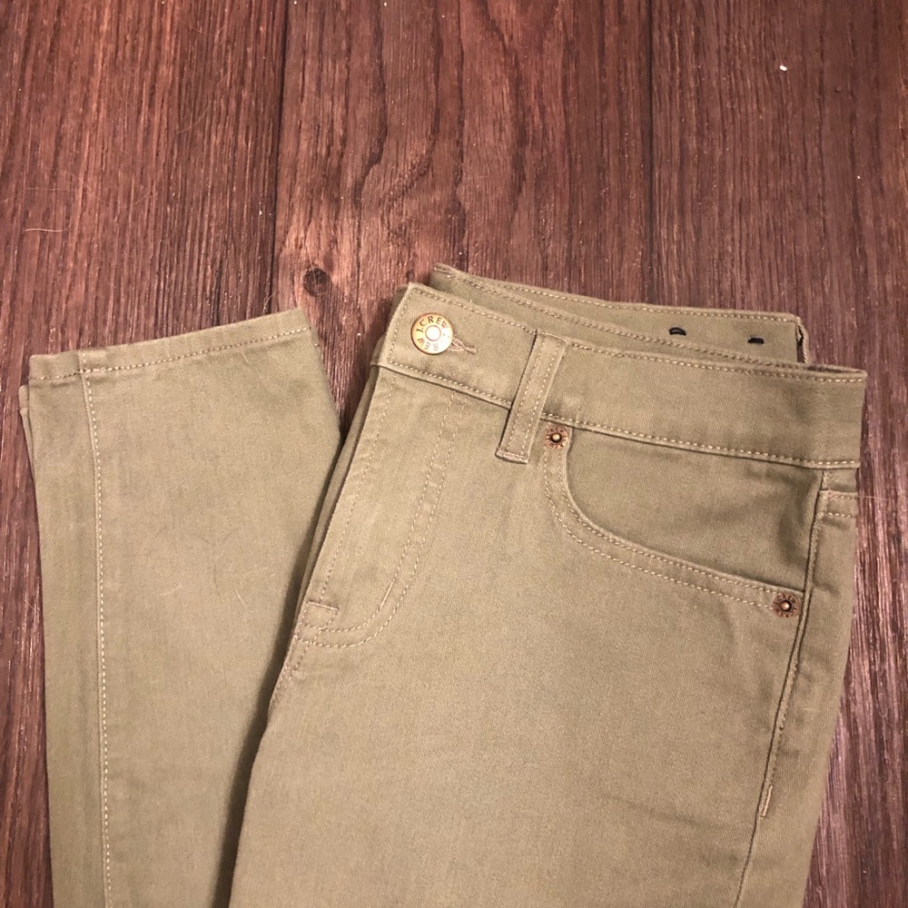 j Crew Olive Stretch Denim Jeans.  24